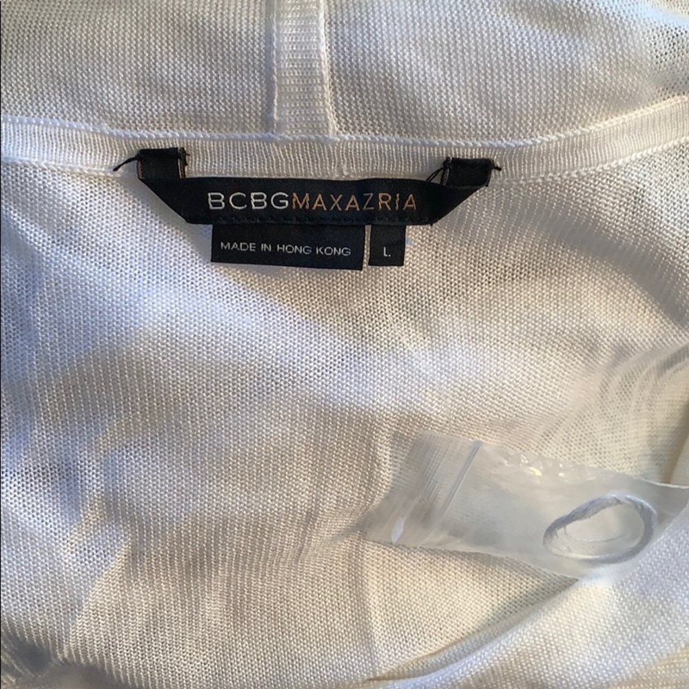 NWT cream super deep cowl neck thin sweater LG - Picture 5 of 6